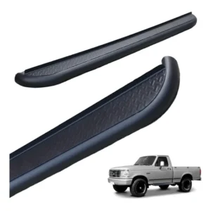 Par Estribo Lateral F1000 F4000 Cs 1993 A 1999 Tubolar Chapa Preto