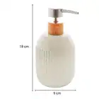 Porta Sabonete Liquido Cerâmica Granilite Lines Branco 430ml - Imagem 2