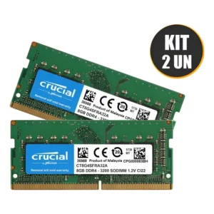 Kit Memória Notebook Ddr4 16gb 3200mhz (2x8gb) 1.2v Crucial Ct8g4sfra32a