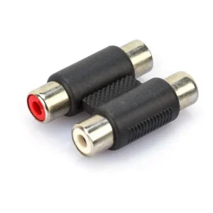 Emenda RCA 2 Vias Cirilo Cabos Preto P/ Áudio Vídeo 4cm Compacto