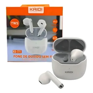 Fone Ouvido Kaidi Bluetooth 5.1 Sem Fio Kd771 Kaidi Kd-771 Cor Branco