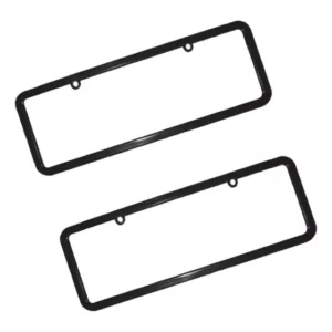 Moldura Suporte Para Placa De Carro 365x120mm Preta Cor Preto