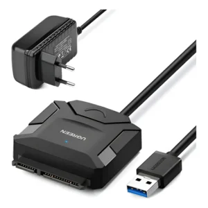 Adaptador Para Hd/ssd Ugreen Usb 3.0 Para Sata Com Fonte 12v Preto