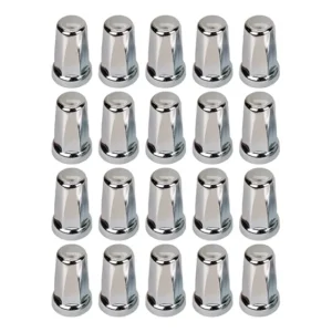 Kit 20 Capa Porca Cromada Belga Caminhao 18 19 21 22 24mm