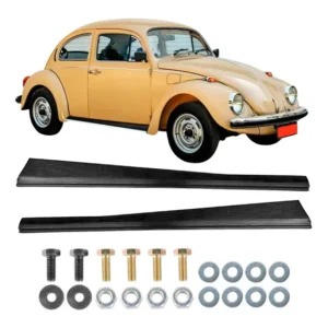 Kit Estribo + Parafuso + Arruela + Porca Fusca 57 96 Preto