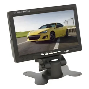 Tela Monitor Veicular Lcd 7 Polegadas Vídeo Câmera De Ré Preto