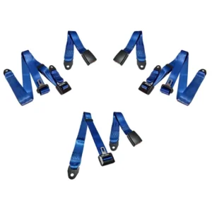 Kit Cinto Segurança Corsa Wind Azul Laterais 3 Pts Estático