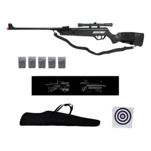 Carabina Espingarda De Pressão Cbc New Jade 5.5+ Super Combo Preto 5.5 Mm