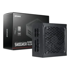 Fonte de Alimentação Gamer Pcyes Shocker 500W Modular ATX 80 Plus