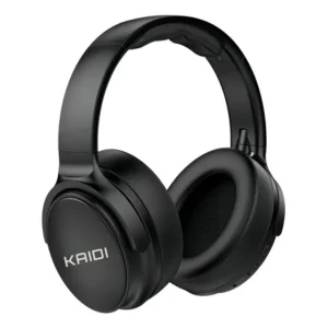 Fone Bluetooth Gamer Kaidi KD-913 Preto LED Laranja Over-ear