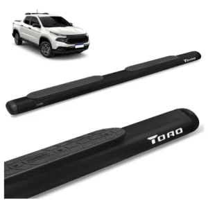 Estribo Toro 2016 A 2023 Preto Oval Aço Fiat Preto Fosco