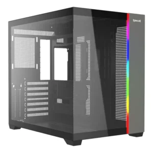 Gabinete Gamer Redragon Tesseract Sem Fans Ca-614b C/ Led Preto