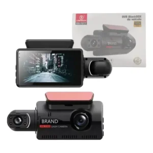 Câmera Veicular Lente Dupla Full Hd Microfone Visão Noturna
