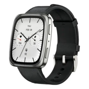Smartwatch Amazfit Active 2 Premium Gps Vidro Safira Square Prateado Mesh Preto Prateado