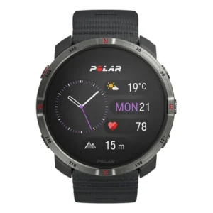Relógio Smartwatch Esportivo Polar Grit X2 Night Black Caixa Preto Pulseira Preto Bisel Preto