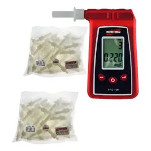 Kit Bafômetro Etilometro Profissional Com Bocal Instrutherm
