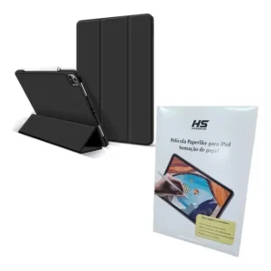 Capa P iPad Pro 11 2ª Ger Sup. Caneta + Película Paperlike Cor Preto