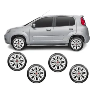 Jogo 4 Calotas Aro 14 Fiat Uno Palio Siena Doblo Strada Idea
