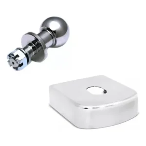 Kit Esfera Cromada 50mm, Capa Cromada Para Engates