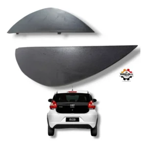 Acabamento Lateral Painel Mobi Fiat Par 2017 2023 Preto