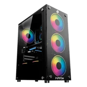 Gabinete Gamer Mid Tower Hayom GB1739 Vidro Preto USB3.0 Micro-ATX