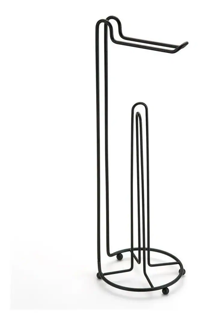 Suporte De Chão Porta Rolo P/ 4 Papel Higiênico Black Arthi - Imagem 4