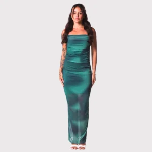 Vestido Longo Tule Costas Nuas Verão Praia Moda Gringa