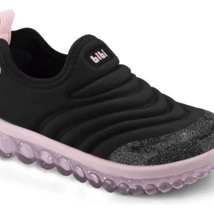 Tênis Infantil Calce Fácil Roller Glitter Menina Confortável