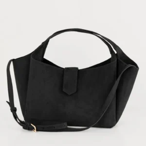 Bolsa Feminina Média Em Suede Hering Preto