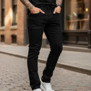 Calça Jeans Preta Masculina Stone Dirty Slim - Aramis