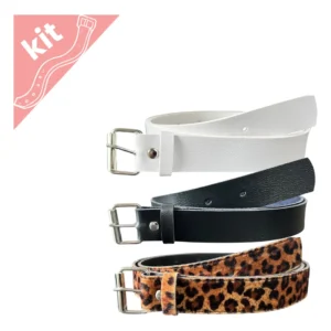 Kit 3 Cintos Feminino Moda Blogueira 100cm Ao 130cm - Leila