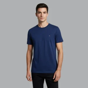 Camiseta Aramis Masculina Básica Azul Marinho Slim