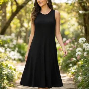 Vestido Feminino Evasê Sem Manga - Moda Casual - Malwee
