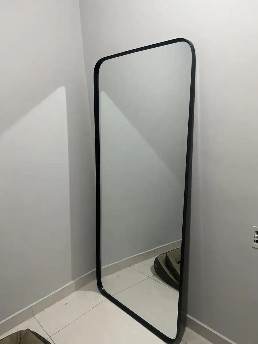 Espelho Retangular Corpo Inteiro Moldura Em Metal 160x55cm - Imagem 8