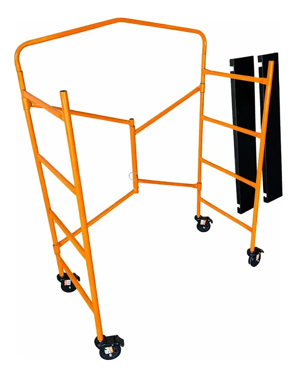 Mini Andaime Dobravel Cavalete Portátil Aço 2 Plataformas Movel 250kg Construção Ferro para Obra - Imagem 5