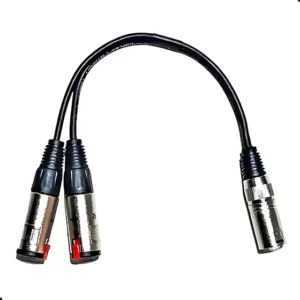 Cabo Áudio Splitter Mono Y Avello XLR Macho para 2 P10 30cm