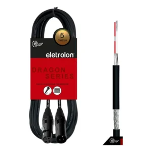 Cabo De Microfone Balanceado Xlr Macho X Xlr Femea 5m Metros