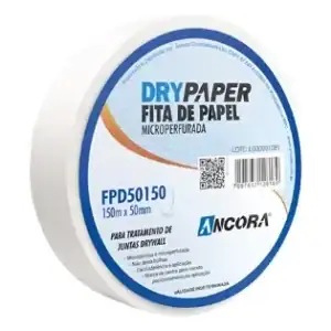 Fita Drywall Papel Microperfurada 50 Mm X 150 M - Ancora
