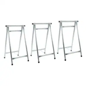 Kit 3 Cavaletes Zincado 100x60 Tubo Grosso 1.1/4 Obra 360kg