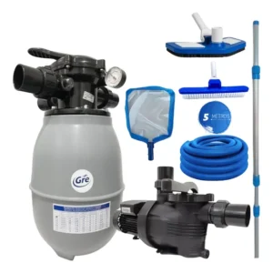 Kit Limpeza Piscinas Mangueira Cabo Aspirador Filtro E Bomba