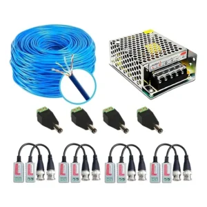 Kit Instalação 4 Câmeras De Segurança Completo C/ Cabo Balun