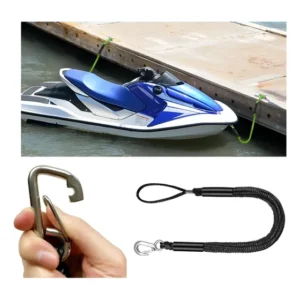 2 corda cabo amarrar elástico para amarrar jet ski caiaque barco lancha ARB Store cor preto