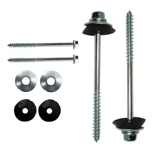 Kit 100 Parafuso Fixação Para Telha Brasilit 6mm 5/16x100mm