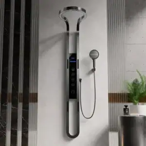 Chuveiro Ducha Luxuoso Aço Inox Painel Digital Temperatura