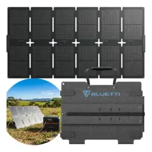 Painel Solar Portátil Bluetti Sora 220w Dobrável Potente Preto 26.9v 22.9v
