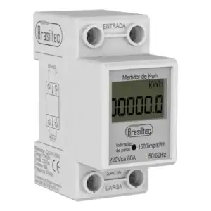 Medidor De Kwh 2 Fios 220vca 80a