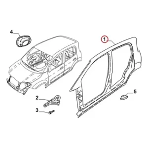 Lateral Externa Direita Novo Uno Way Fiat 52049000