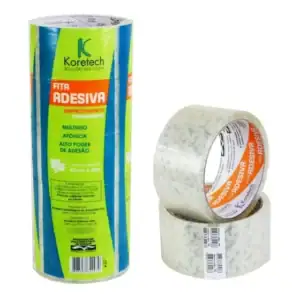 Kit Pacote 5 Fitas Adesiva Transparente Larga P/ Embalagens