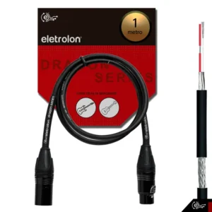 Cabo De Microfone Balanceado Xlr Macho X Xlr Femea 1m Metros