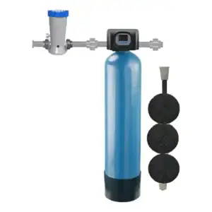 Filtro Central Globalfiltros 2000L/h Remove Ferro Manganês Água Poço Azul